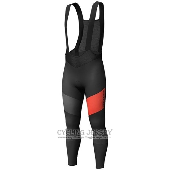 2019 Cycling Jersey Scott Rc Ff Red Black Long Sleeve And Bib Tight